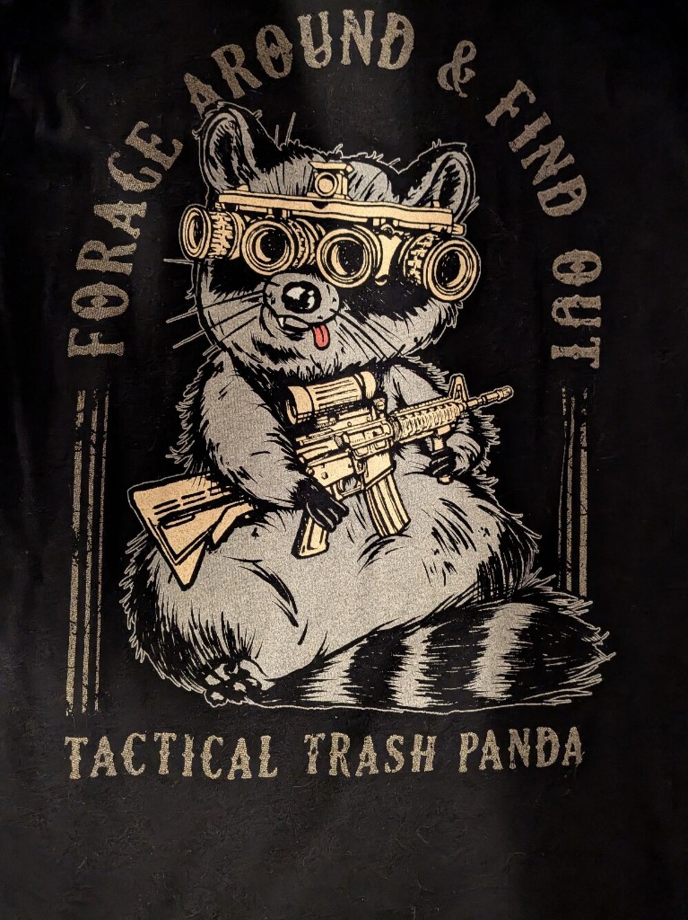 Tactical Trash Panda Black Graphic Tee Nine Line Apparel